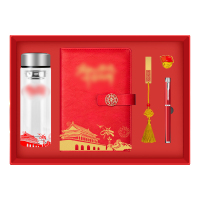 优彩嘉 政治生日纪念套装 本子+琉璃杯+笔+徽章+U盘 ZZTZ-11 套