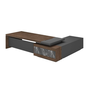 慧采云 办公家具中式老板桌大班台主管桌总裁桌办公桌现代简约中班台时尚经理桌2.8m