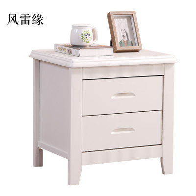 风雷缘床头柜简约现代卧室床边储物柜标准款白色50*41*50cm