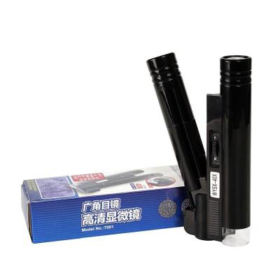 大广角目镜40倍放大镜 带灯便携显微镜检验 印刷古玩纺织品