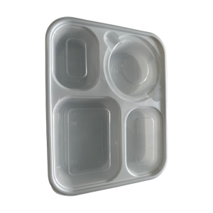 金胜星一次性锁扣四格餐盒 1100ml 100套/箱
