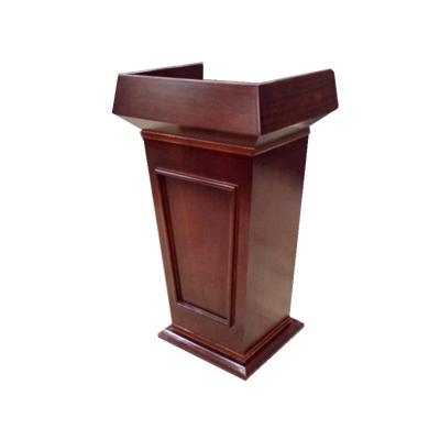 易企采 贴木皮演讲台500*600*1100mm 迎宾台 接待台 发言培训台 泊车教师讲台 婚庆主持台 演讲台