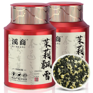 茉莉花茶绿茶茉莉飘雪浓香型2026新茶川派飘雪单芽毛尖茶雪芽