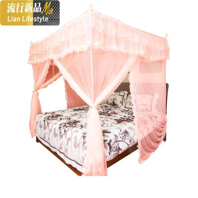 蚊帐1.8x2.0米新款网红ins蚊帐双人家用带支架公主风1.5m床三开 三维工匠