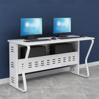 洛泰远 钢架电脑桌培训桌机房电脑桌学习桌课桌 双人位G款