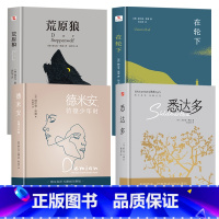 全四册 [正版] 赫尔曼黑塞作品集全4册 德米安:彷徨少年时+荒原狼+在轮下+悉达多 诺贝尔文学奖得主纪念碑式名作德