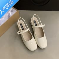 SUNTEK包头凉鞋女夏款2023韩版法式晚风气质仙女女士粗跟玛丽珍银色单鞋