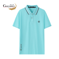 鳄鱼恤CROCODILE 夏季男装新品 商务休闲简洁大方舒适翻领短袖 polo衫男上衣 男士半袖 发顺丰BA-52166