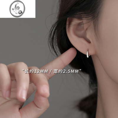 JiMi养耳洞耳环2022年新款潮简约冷淡风S925银银耳钉百搭时尚小众耳饰