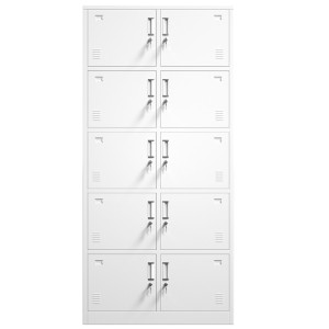 豫双伟 十门更衣柜宿舍多门带锁铁皮柜子钢制衣柜