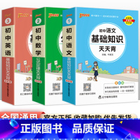 [3本套装]语数英 初中通用 [正版]初中基础知识天天背 小四门必背知识点汇总小册子口袋书 语文数学英语物理化学政治历史