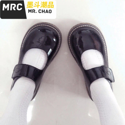 日系软妹jk小皮鞋女Lolita大头鞋娃娃单鞋学生可爱韩版厚底魔术贴墨斗潮品休闲鞋