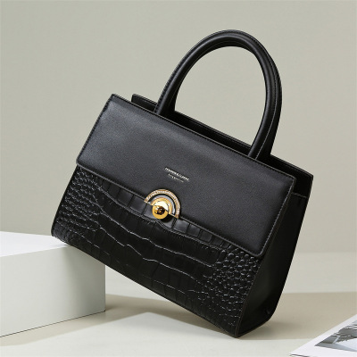 Ceba 2023新款鳄鱼纹女士手提包质感中年妈妈包轻奢时尚单肩斜挎包包女