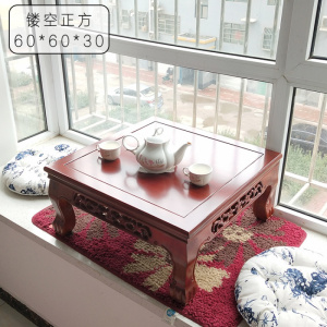 仿古实木质炕桌炕几榻榻米矮桌榆木中式飘窗茶几方地桌小桌子