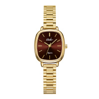 依波(EBOHR)女士石英表气质女表生日礼物简约腕表 熏咖棕 51655026