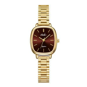依波(EBOHR)女士石英表气质女表生日礼物简约腕表 熏咖棕 51655026 熏咖棕51655026