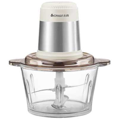 志高绞肉机2L高硼硅玻璃杯体可拆卸刀头清洗方便降噪低音WN-12