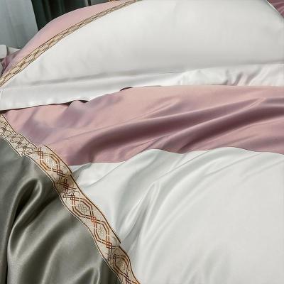 家柏饰(CORATED)四件套全棉全棉欧式丝滑天丝床单被套冰丝床笠套件床上用品