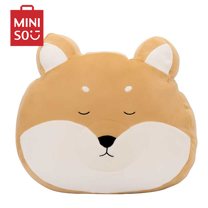 名创优品 (miniso) 柴犬靠枕毛绒公仔可爱创意玩偶立体抱枕(黄色)