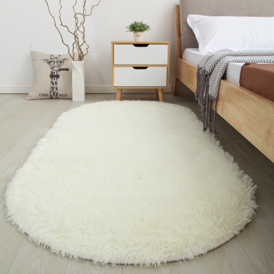 可爱椭圆形地毯房间卧室满铺家用床前床边地毯客厅茶几榻榻米地毯