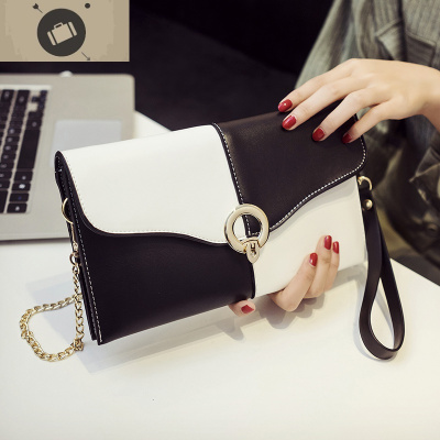 手包2020新款单肩斜挎撞色小包包韩版个性时尚百搭气质手拿包女潮艾狄伊娃女手包