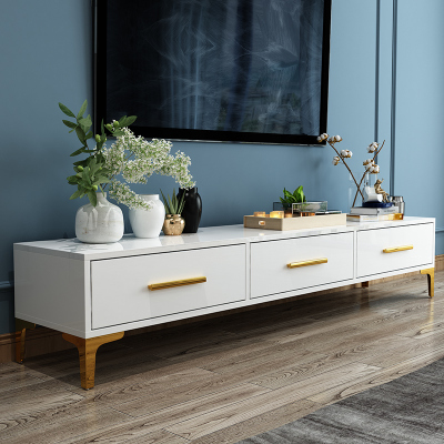 北欧电视柜茶几组合套装现代简约小户型客厅卧室轻奢后现代电视柜 200*-40*40三抽配送+安装 组装