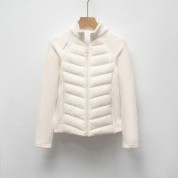 新羽绒服新国标90绒轻薄立领女瑜伽拼接纯色修身百搭运动风