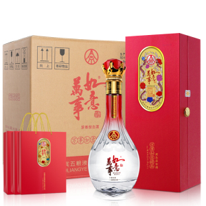 五粮液股份 万事如意精品52度500ml*6瓶纯粮食浓香型白酒礼盒装