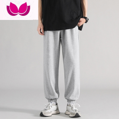 七斓运动裤男灰色卫裤男新款百搭潮牌裤子潮牌宽松休闲长裤束脚