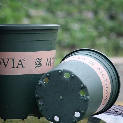 月季塑料树脂创意圆形种花小大号阳台多肉花盆栽托盘7加仑含托盘(5个花盆）中等