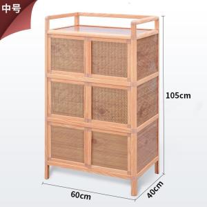 森美人小柜子厨房用储物带碗柜灶台放碗铝合金餐边柜简易茶水橱柜组装