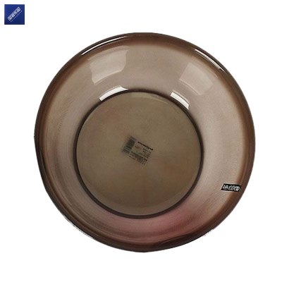 安居先森圆形透明水晶塑料盆脸盆洗手盆 27.5cm 3L咖色