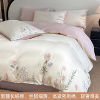 长绒棉床上四件套轻奢高级感纯棉床单被套新款床笠床品