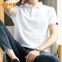 JEEP吉普商务休闲POLO衫短袖T恤男士夏季潮流帅气修身翻领上衣服