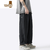 YANXU工装裤男生夏季新款日系cityboy休闲裤子ins潮牌直筒宽松阔腿长裤