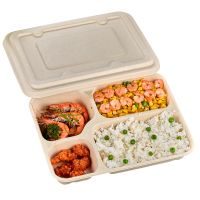 美威能 一次性可降解四格餐盒 200套