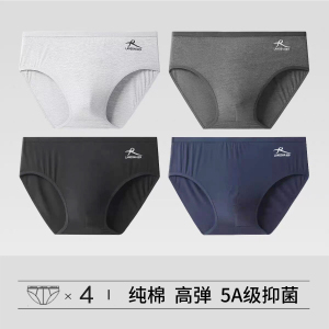 浪莎纯棉三角内裤男夏季裆大码宽松透气性感底裤衩男生短裤头