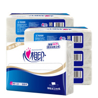心相印抽纸平板厕纸原生木浆双层压花7包NT1320(包装随机)