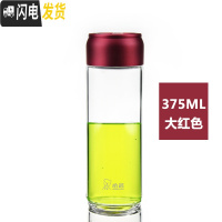 三维工匠玻璃杯单层男女士家用随手杯便携大容量水杯水晶杯子耐热茶杯