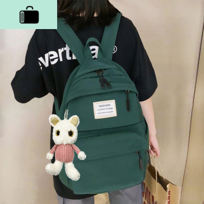 ins书包女韩版高中原宿ulzzang中学生初中生好看森系大容量双肩包NEW LAKE