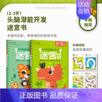 [2-3岁]迷宫全2册 [正版]迷宫训练书3-4-5-6岁 专注力训练注意力训练走迷宫的书大冒险儿童益智书籍幼儿绘本左右