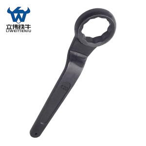 立伟铁牛单头梅花扳手120mm/把