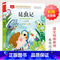 昆虫记 [正版]法布尔昆虫记彩图注音版二年级必课外阅读书儿童科普读物故事书大语文老师小学生经典书目带拼音的一二三年级上下