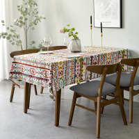 美帮汇北欧棉麻桌布小清新长方形餐桌布简约现代全棉台布正方形茶几布