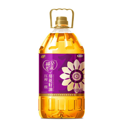 五个农民一级压榨葵花籽油4升大容量健康美味厨房
