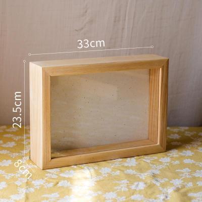 标本相框创意立体画框干花植物装裱衍纸手工diy展示摆台7寸8 l深框33*