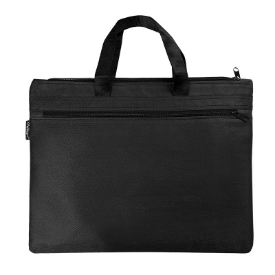 百利文(Bailiwen) H8114独立装黑色手提袋文件袋拉链式公文包手提包资料袋办公会议文件袋资料收纳袋牛津布袋