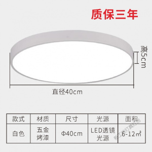 苏宁放心购 北欧圆形吸顶灯卧室灯简约现代客厅阳台过道房间led灯具金色