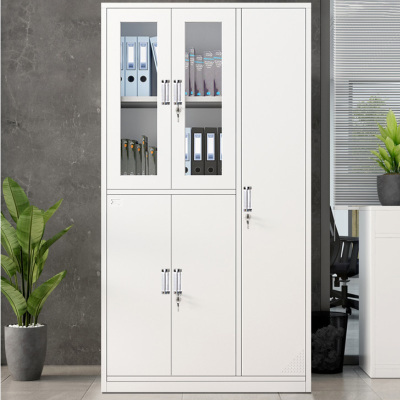 鑫兆昇zs-wg778钢制文件柜三门柜储物柜 灰白色