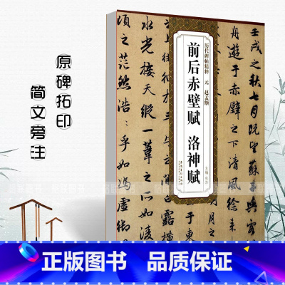 [正版]0减40元赵孟頫前后赤壁赋洛神赋 历代碑帖精粹 杜浩编 简体旁注原碑帖行书毛笔字帖书法练习临摹练字帖 赵孟俯行